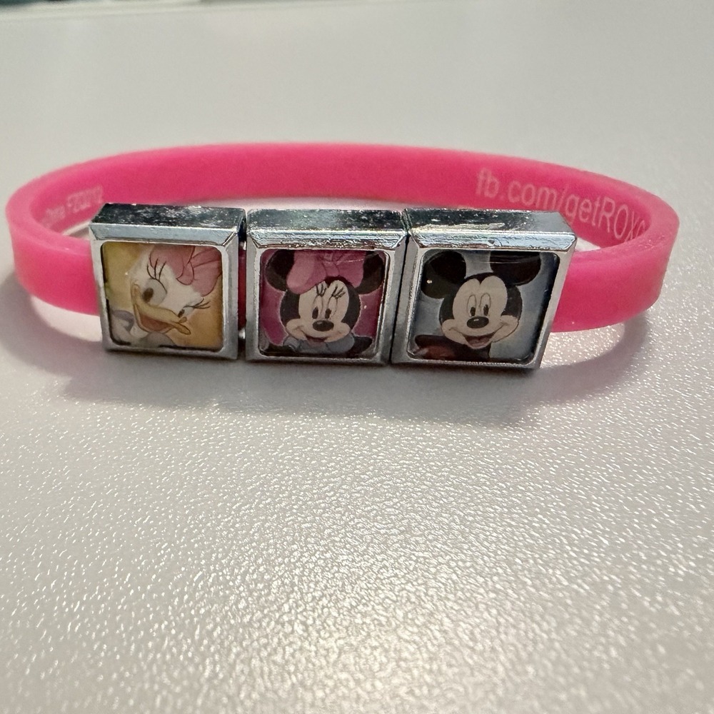 Roxo Silicone Charm Bracelet MEDIUM With Slider Mickey Minnie Daisy Duck